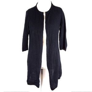 Eileen Fisher Textured Shrug Black Size Small